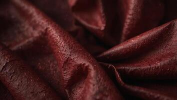 Wine red tissue paper texture backgrounds, folded soft crumbled paper texture background. photo