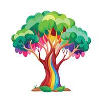Beautiful Single Big Tree Illustration vector