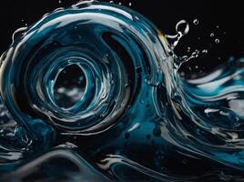 Fluid art capturing the dynamic beauty of liquid forms. photo