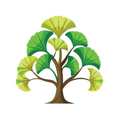 Beautiful Single Big Tree Illustration