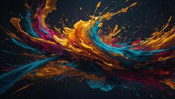 Let the expressive beauty of this captivating artwork transport you to a world of imagination and creativity, where abstract forms and vibrant colors dance in harmony. photo