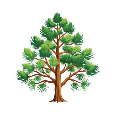 Beautiful Single Big Tree Illustration