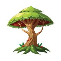 Beautiful Single Big Tree Illustration vector