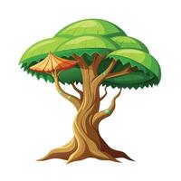 Beautiful Single Big Tree Illustration vector