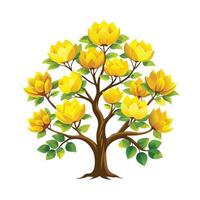 Beautiful Single Big Tree Illustration vector