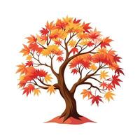 Beautiful Single Big Tree Illustration vector