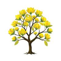 Beautiful Single Big Tree Illustration vector