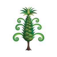 Beautiful Single Big Tree Illustration vector