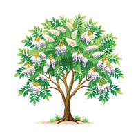 Beautiful Single Big Tree Illustration vector