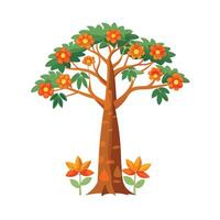 Beautiful Single Big Tree Illustration vector