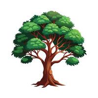 Beautiful Single Big Tree Illustration vector