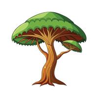 Beautiful Single Big Tree Illustration vector