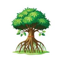 Beautiful Single Big Tree Illustration vector