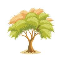 Beautiful Single Big Tree Illustration vector