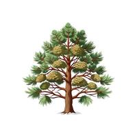 Beautiful Single Big Tree Illustration vector