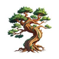 Beautiful Single Big Tree Illustration vector