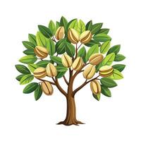 Beautiful Single Big Tree Illustration vector