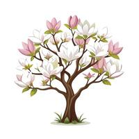 Beautiful Single Big Tree Illustration vector