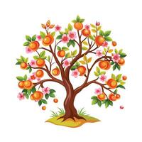 Beautiful Single Big Tree Illustration vector