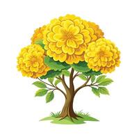 Beautiful Single Big Tree Illustration vector