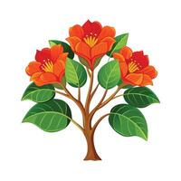 Beautiful Single Big Tree Illustration vector