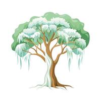 Beautiful Single Big Tree Illustration vector