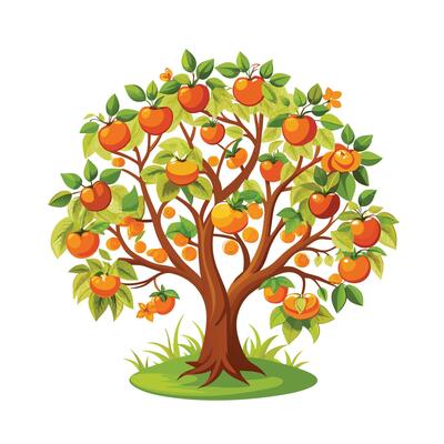 Beautiful Single Big Tree Illustration