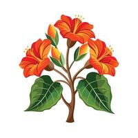 Beautiful Single Big Tree Illustration vector