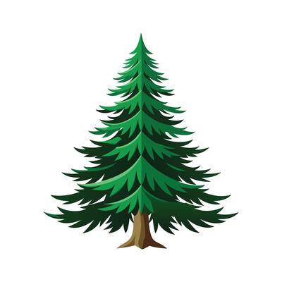 Beautiful Single Big Tree Illustration