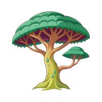 Beautiful Single Big Tree Illustration vector