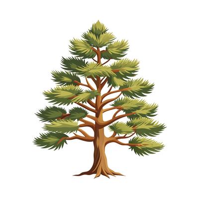 Beautiful Single Big Tree Illustration