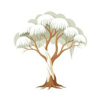 Beautiful Single Big Tree Illustration vector
