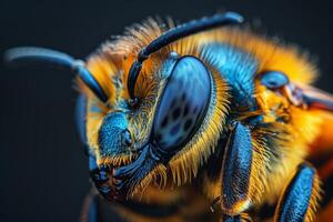 Close-Up Portrait of a Bee photo
