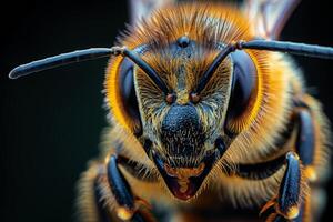 Close Up of a Bee's Face photo