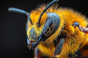 Close-up Portrait of a Bee photo