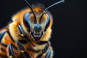 Close-up Portrait of a Bee photo