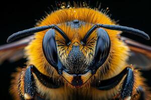 Close Up of a Bee's Face photo