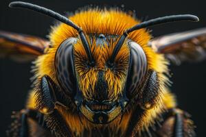 Close Up Macro Photography of Bee photo