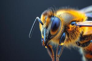 Close-up Portrait of a Honey Bee photo