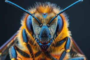 Close-Up Portrait of a Bee's Face photo