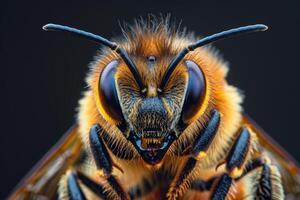 Close-up Portrait of a Bee photo