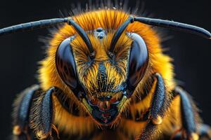 Close-Up Portrait of a Bee photo