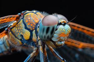 Close-up of a Colorful Dragonfly photo