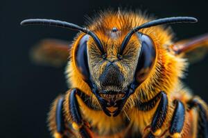 Close-Up Portrait of a Bee photo