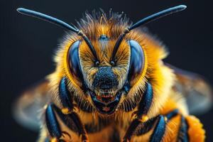 Close-Up Portrait of a Bee photo