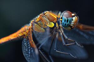Close-Up of a Dragonfly's Face photo