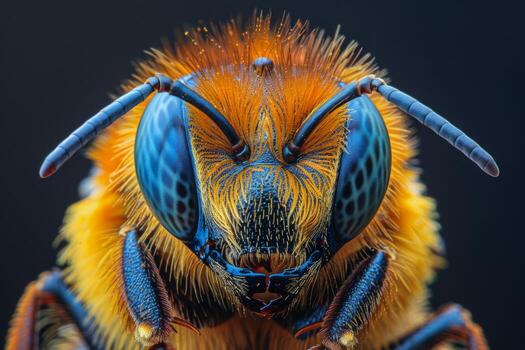 A Close-up Portrait of a Bee photo