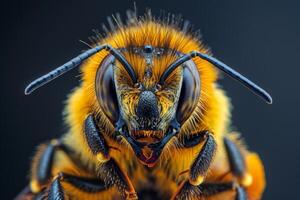 Close-Up Portrait of a Bee photo