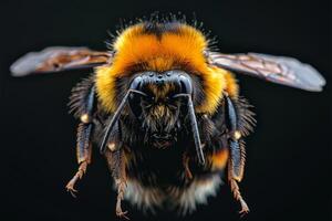 Close-Up Portrait of a Bumblebee photo