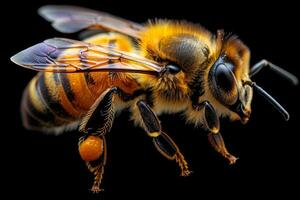 Close-up Portrait of a Honeybee photo